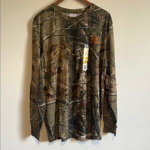 NWT Realtree Camo Outdoorsy Nature Men Tee Camouflage T-Shirt XL Green Hunt